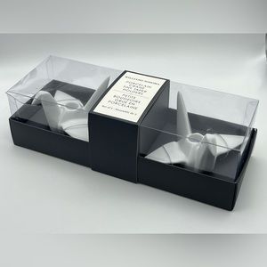 BRAND NEW Williams-Sonoma Porcelain Crane Tiny Taper Holders Japanese Origami